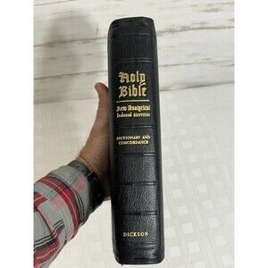 1950 KJV King James Dickson New Analytical Indexed Bible Genuine Morocco Leather